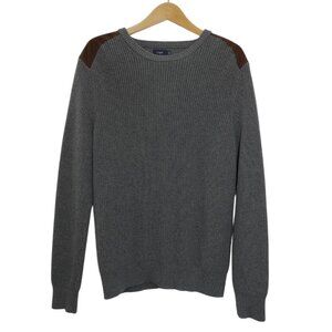 J.Crew Gray Cotton Crewneck Sweater XL Rugged Outdoors Preppy Academia Heritage